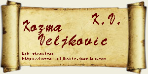 Kozma Veljković vizit kartica
